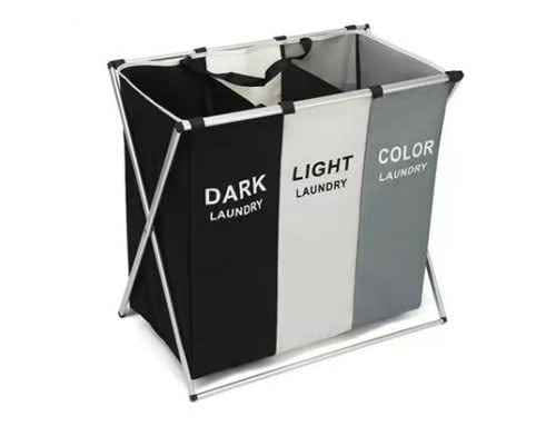 Laundry bag with 3 compartments