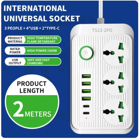 Universal Power Socket Extension