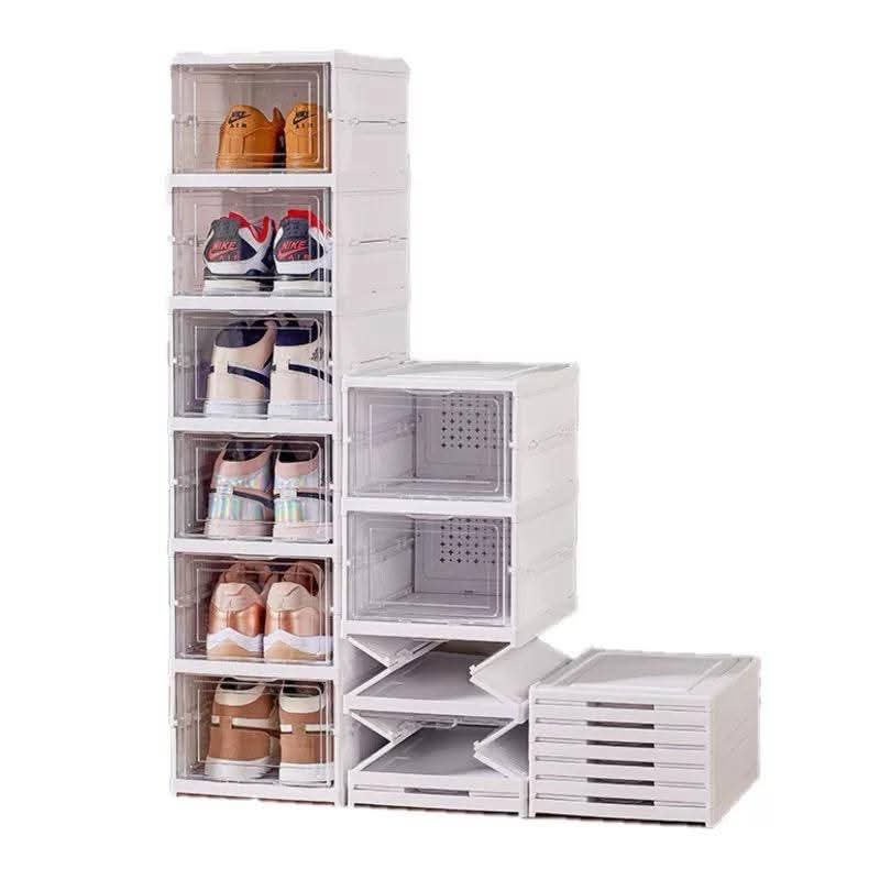 6-Layer Stackable Shoe Storage Box Cabinet