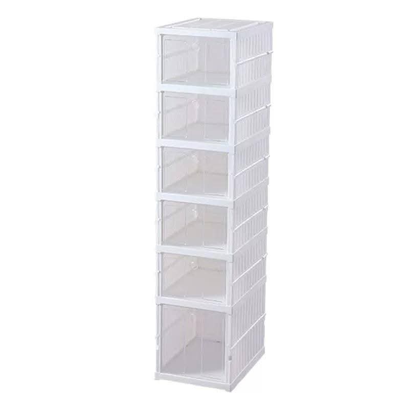 6-Layer Stackable Shoe Storage Box Cabinet
